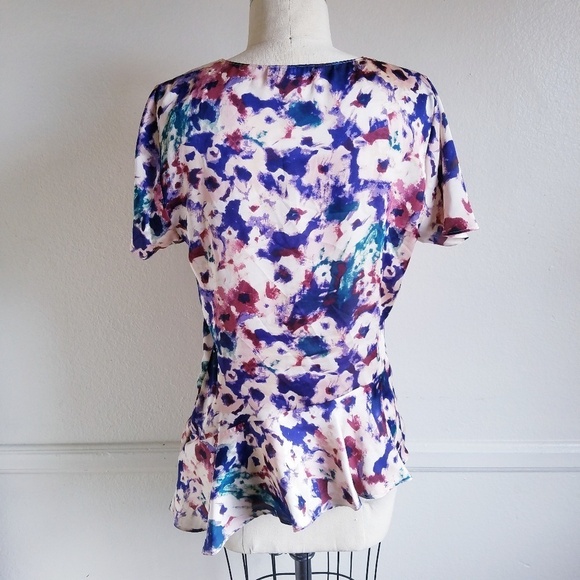 Ralph Lauren |‎ Peplum Print Top, size M - Picture 7 of 8